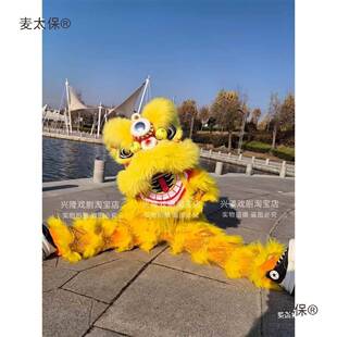 舞狮道具儿童单人舞狮子成人醒狮表演服装狮子头醒狮年会表麦太保