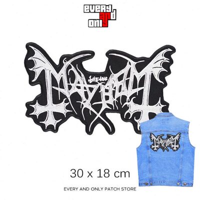 Mayhem挪威黑金属乐队周边LOGO大背标背贴Patch布标布贴2件包邮