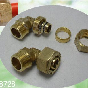 铝塑管铜接头配件16 18 20 25 32 太阳能热水器铜接头外牙弯头4分