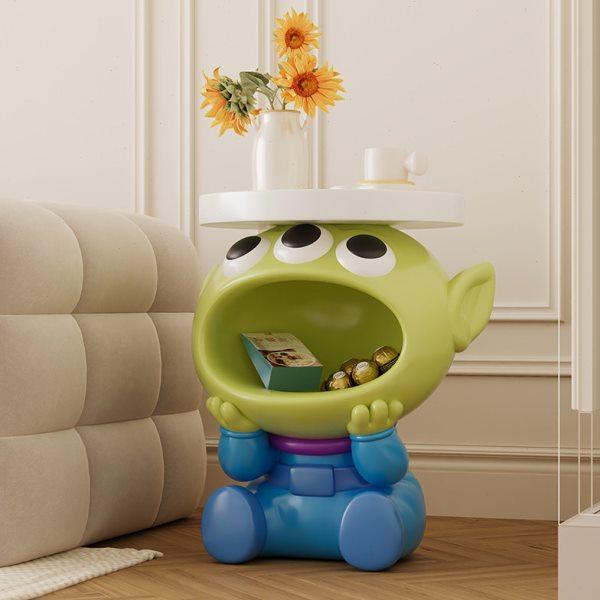 卡通三眼仔茶几落地摆件客厅边几玩偶床头柜可爱家居装饰生日礼物,家居饰品,落地摆件,淘宝优惠券,粉丝福利购,淘宝优惠卷