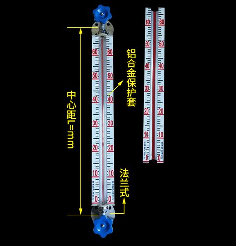 碳钢 201 304不锈钢法兰板式液位计 刻度板考克玻璃管液位水位计