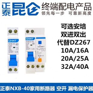 NXBLE 双进双出代替DZ267 空气开关 漏电开关 正泰NXB