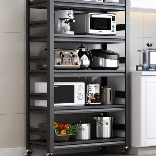 移动厨房置物架落地式多层家用多功能微波炉烤箱储物收纳货架锅架