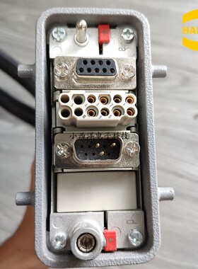 HARTING重载风电变桨柜侧公母头 XS6 RJ45哈丁浩亭航空插头 DB9
