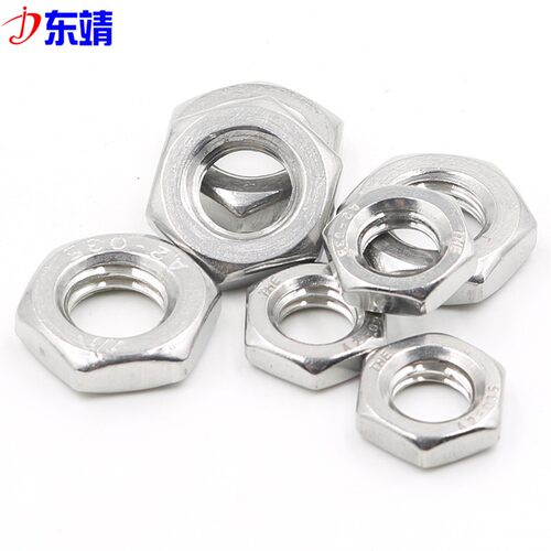 GB6172不锈钢304六角扁螺帽正反牙薄型螺母M5M6M8M10M12M14M16M20