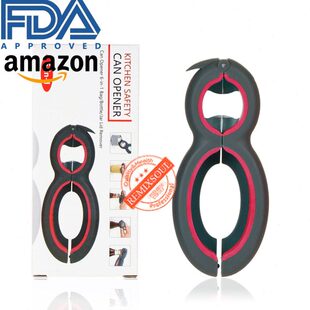 封袋器 开瓶罐头刀6in1 跨境 创意六合一多功能组合开罐器