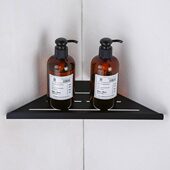 出口德国黑色不锈钢卫生间浴室三角墙转角置物架淋浴房壁挂五金