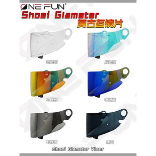 适用于SHOEI覆古头盔Glamster镜片变色日夜通用电镀镜片防雾贴