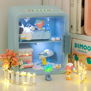 dimmo宅宅造景娃柜防尘DIY泡泡玛特盲盒收纳展示架透明手办展示盒