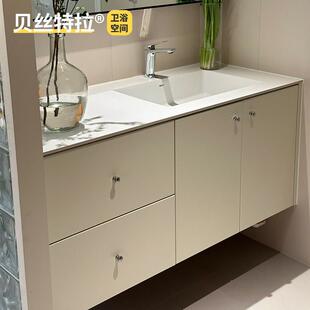 贝丝特拉 美国进口杜邦可丽耐浴室柜组合陶瓷一体盆洗漱手台定制