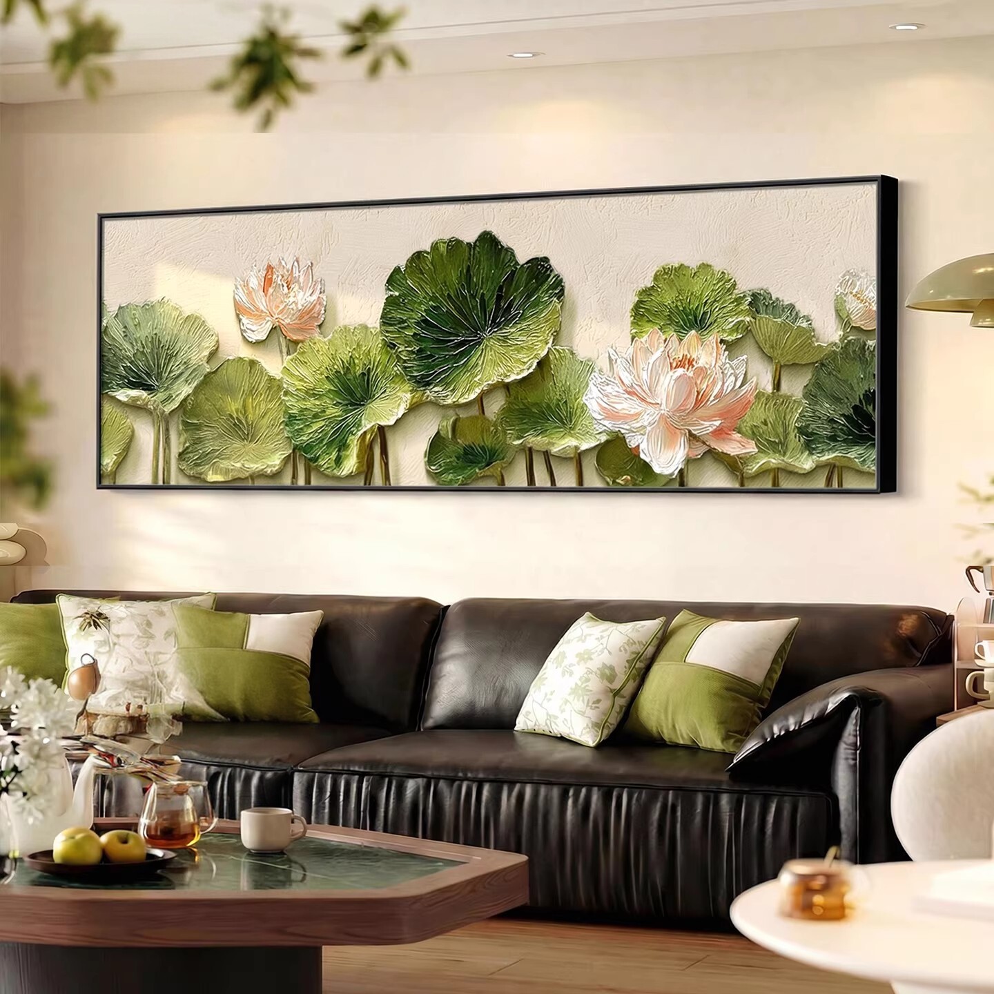 家大业大客厅挂画电视背景墙壁画中古风油画大芬村装饰画大气高级