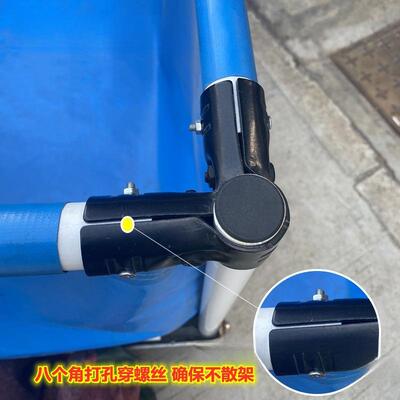 暂养EVV殖水箱帆水布鱼池加厚带支架乌龟鲤养池防布鱼家用阳台锦