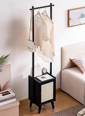 约卧室衣帽立架落纳地衣架家用式挂衣架简床头柜77558多功能收架