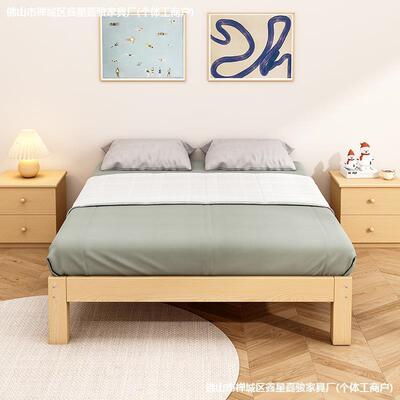 榻米床架实出木床板无榻床头单人架床排骨床架FWT子双人床家用租