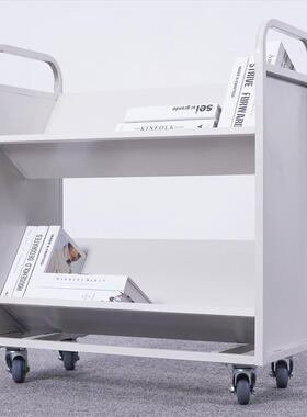 图馆钢制静纳音书梯小推车可移动书文籍收66532车档案室件书资料