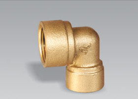 正品埃美柯628黄铜90度异径内丝弯头DN25XDN32(1寸x1.25寸专卖店