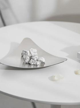 现代轻创意不锈钢果奢盘厅酒店客用茶几零食收纳家装饰UFO摆件托