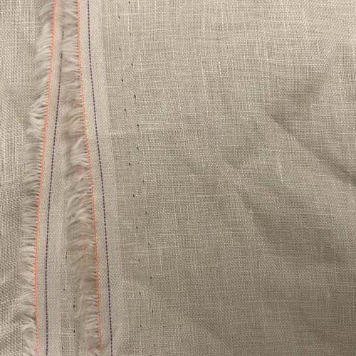 2纯86纯亚麻面3料亚FOI薄款亚麻竹节男装衬衣麻面料棉麻布现货