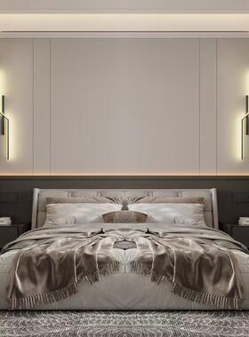 简线性现代简室约床头灯客厅墙壁52033沙极发格栅电视背景墙装卧