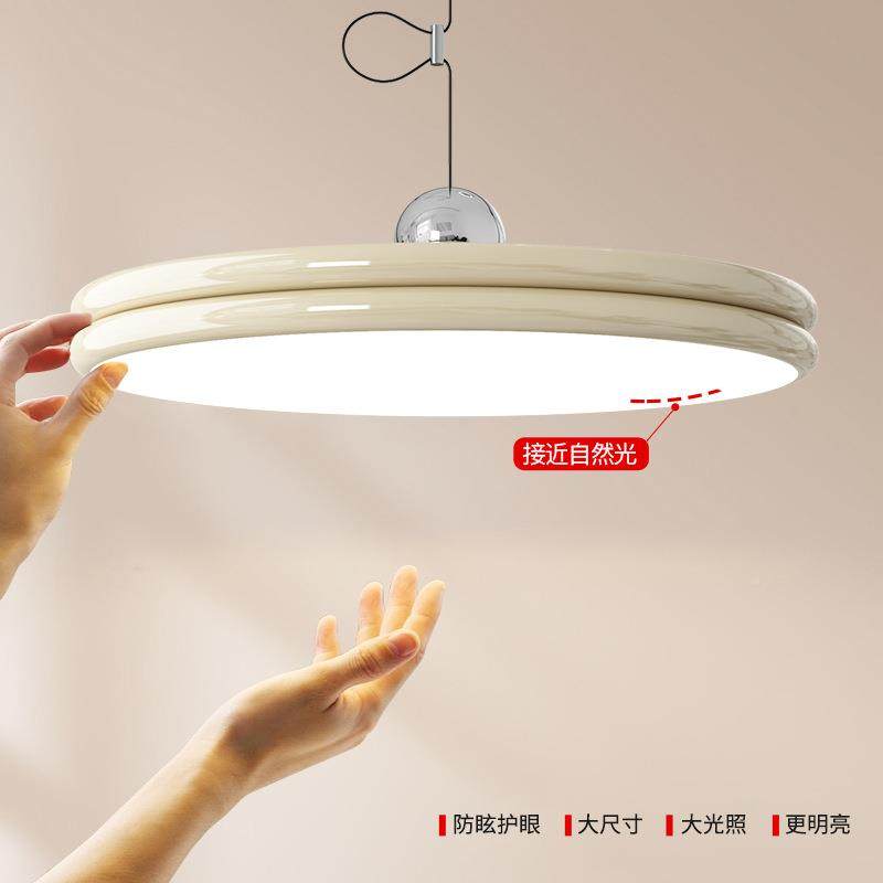 厅吊餐灯飞摇臂饭厅灯现位代简约碟可移折叠餐桌全光谱101护眼