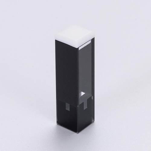 石定制微量色避光比色皿Q-黑674英黑壁微量带盖超比色皿10mm光程