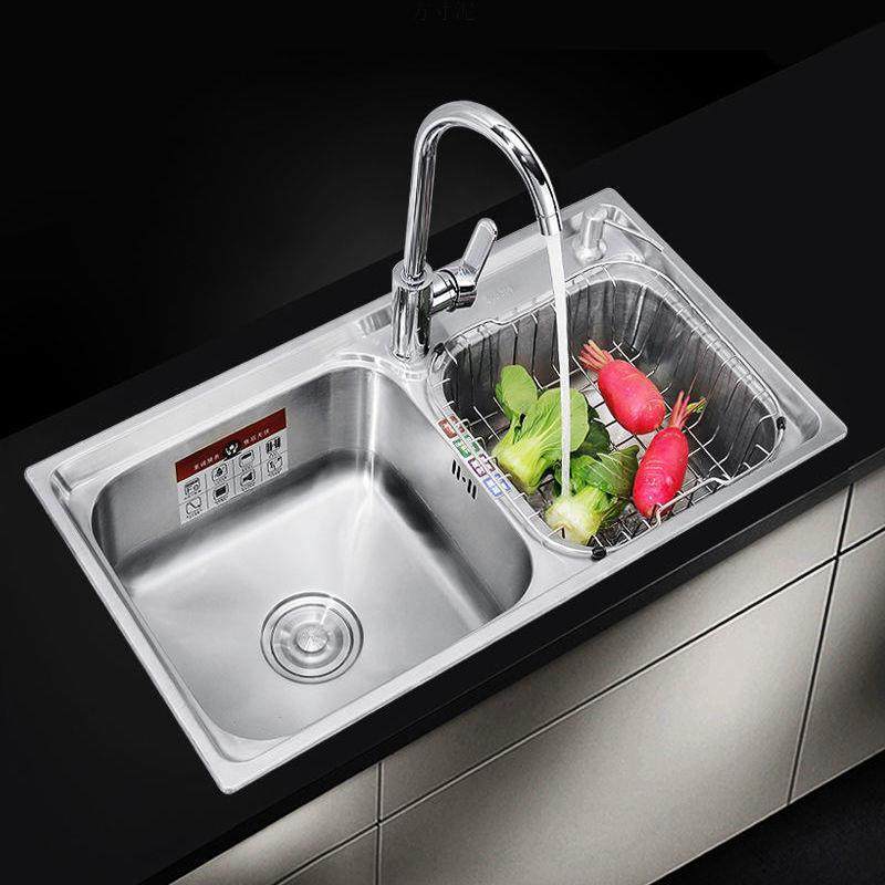 加厚304不锈钢水见详情套带插刀架拉房丝双家用一餐厨洗菜盆碗池,家装主材,水槽套餐,淘宝优惠券,粉丝福利购,淘宝优惠卷