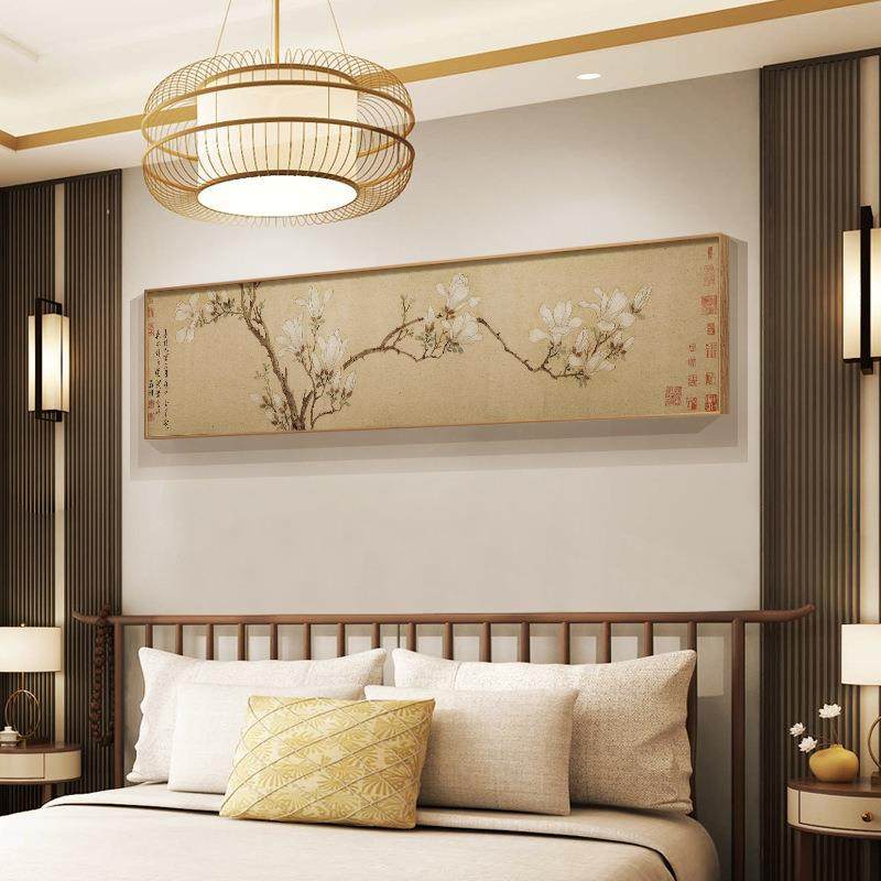 新中式卧室床头挂画宋代美学兰玉室图横JJ915698幅古画茶装饰国画