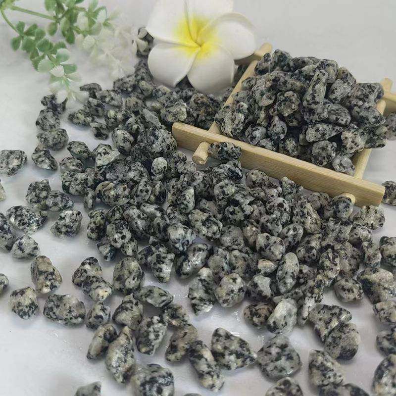 黑白点石子面黑点石碎园林造灰景铺花岗岩砾石芝608麻灰