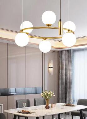 卧北欧创意个性魔豆客37851厅灯环形分子灯餐厅灯后现代约简书吊