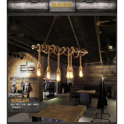 管麻水绳吊灯业餐厅咖啡馆酒意吧创意吧台2010服装店装饰复古工创