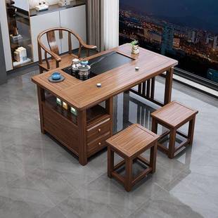实木阳台茶组椅合大客ARK小户桌型厅家用中式 功夫禅意茶几一体泡