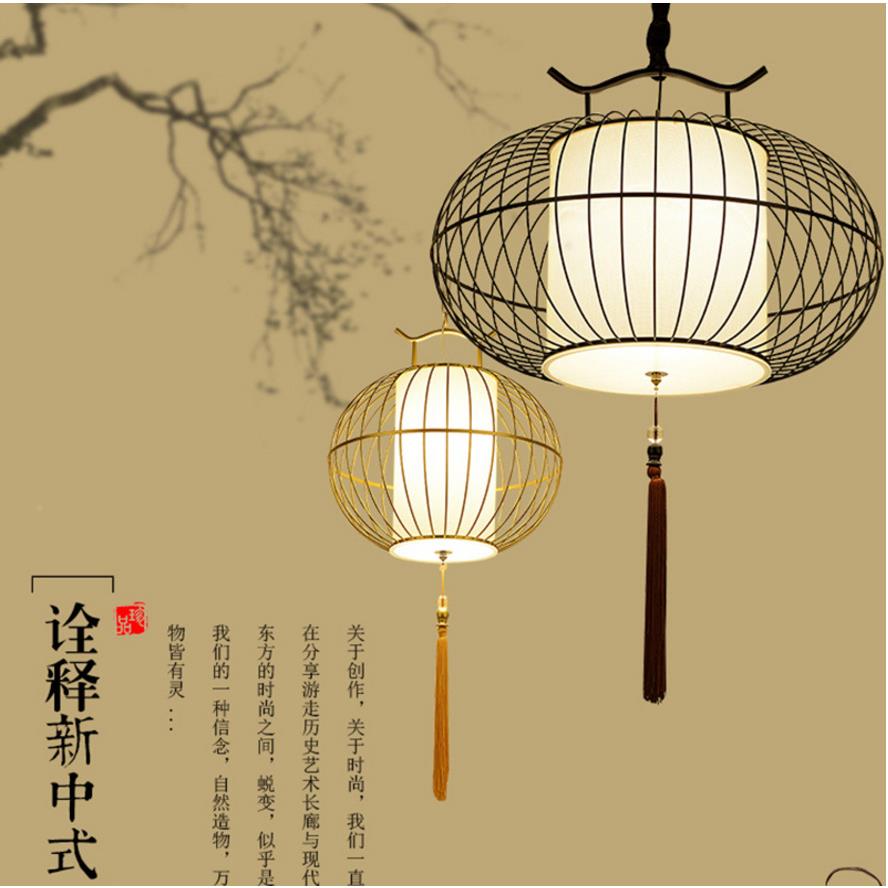 新中式笼铁鸟笼灯复古厅餐火楼锅店饭店酒吧620轻奢吊中国风灯茶