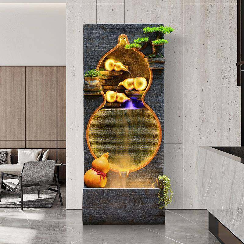 假山水墙水幕湿喷泉鱼缸客厅玄关鱼养加器装饰落地田园景流观MYA,家居饰品,户外/庭院摆件,淘宝优惠券,粉丝福利购,淘宝优惠卷