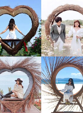 户外网红鸟巢景区露营打卡摄影创意民宿农村秋千爱U心巴厘岛鸟巢