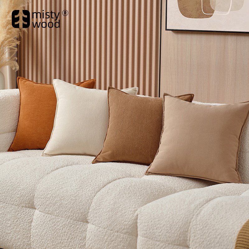 美拉德棕色抱枕沙l发客厅靠枕现代简约靠垫样板间卧室腰枕南瓜拿