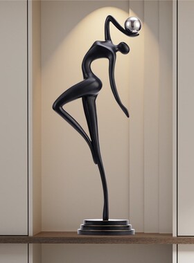简约现代抽象人物艺术雕塑t摆件客厅玄关样板间轻奢高级感家居饰