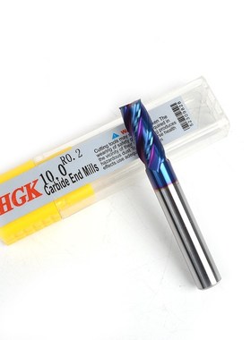 65度4刃钨钢圆鼻刀蓝色涂层合金铣刀6R2 8R2 10R2 10R3 75L 100L