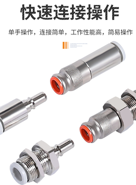 气管快速接头KK2S/KK2P-04H/04E/06H/06E小体气动PU管快接插SMC型