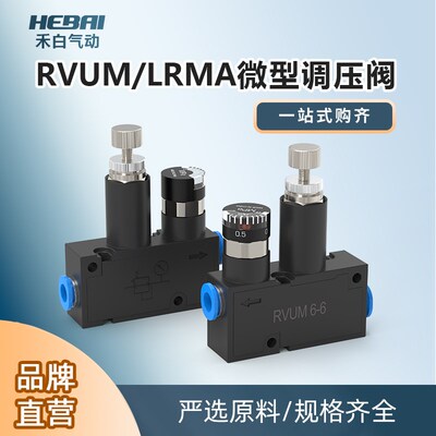 气动微型调压阀RVUM4/6-4/6高精度调节阀微型减压阀LRMA/RVUM6-6