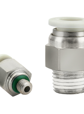 气动快速接头白色PC螺纹直通接头pc06-01气管快插4/8/12/14/16-03