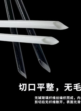 4KV加厚硅胶玻璃纤维管自熄管内纤外胶管矽质管高压管高温管4000V