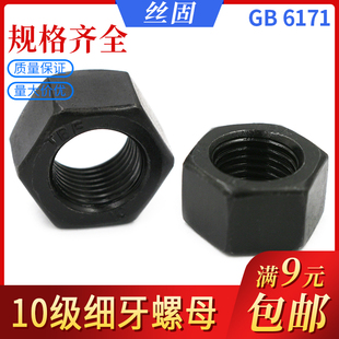 1.25x1.5x2 M10M12M14M16M18M20M22M24 10级细牙六角螺母 螺帽