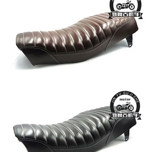 哈雷款 适用于望江布雷斯通G3座垫 复古休闲改装 坐垫 座包 毛毛虫款