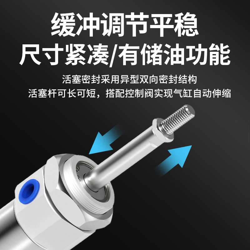 CDM2B不锈钢迷你气缸20气动25/32/40*50X75X100X125MF150汽缸200Z