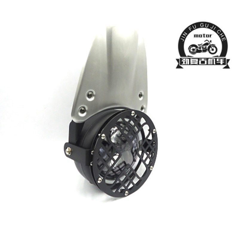 适用CG125/GN125改装手工金属黑色前挡风 大脚怪攀爬250车头挡风