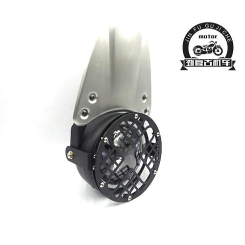 适用CG125/GN125改装手工金属黑色前挡风 大脚怪攀爬250车头挡风