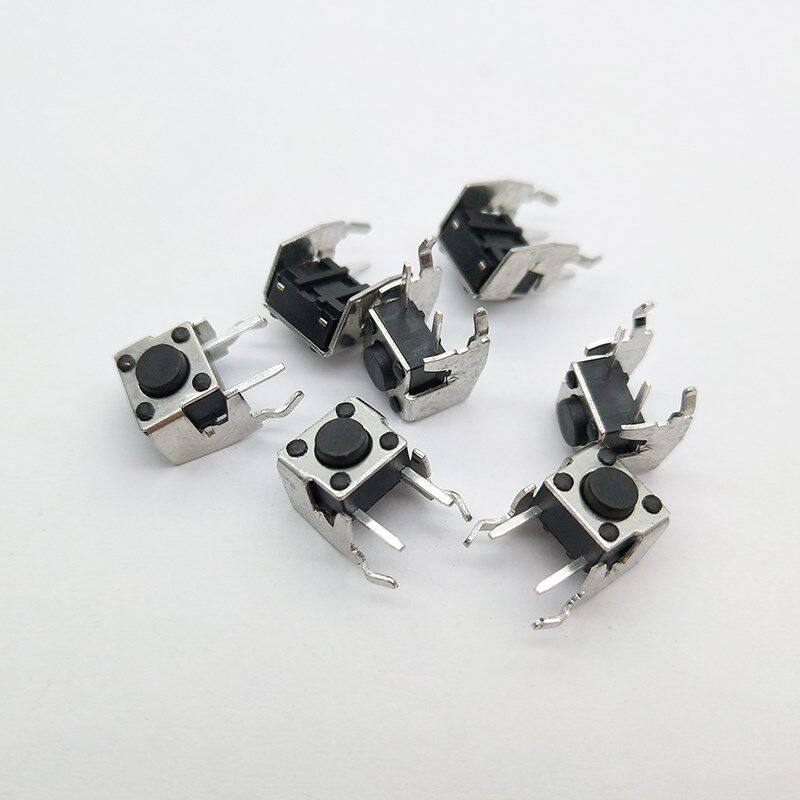 博众TS-D009 轻触开关6*6*4.3带支架 2脚侧按卧式插件 微动按键