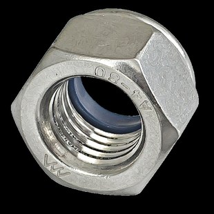 不锈钢304 316L加厚尼龙防松螺母DIN982六角锁紧螺母自锁螺帽 316