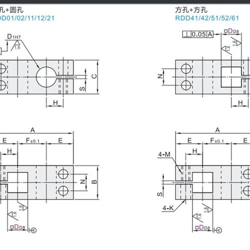 方通十字连接件方孔十字固定夹RDD02-D20RDD12RDD52方通固定支架
