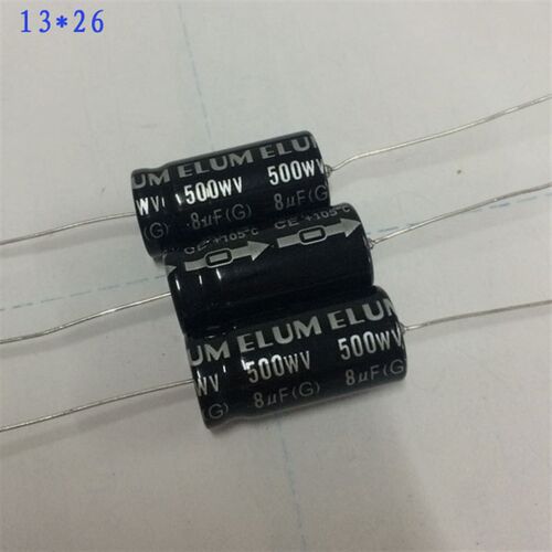 8uf/10uf450V全新原装胆机卧式轴向有极性电解电容500V8uf 13X26